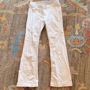 Cello stretch elastic waist flare leg bell fitted white jeans